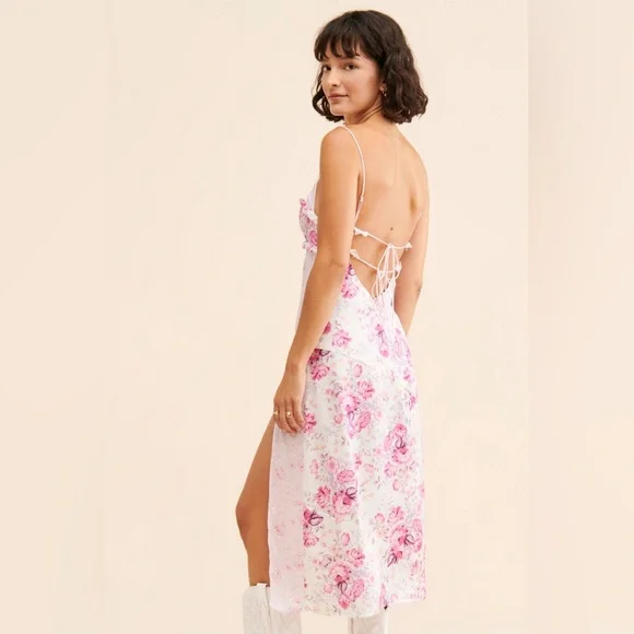 NWT For Love & Lemons Taylor Floral Midi Dress - Picture 5 of 11
